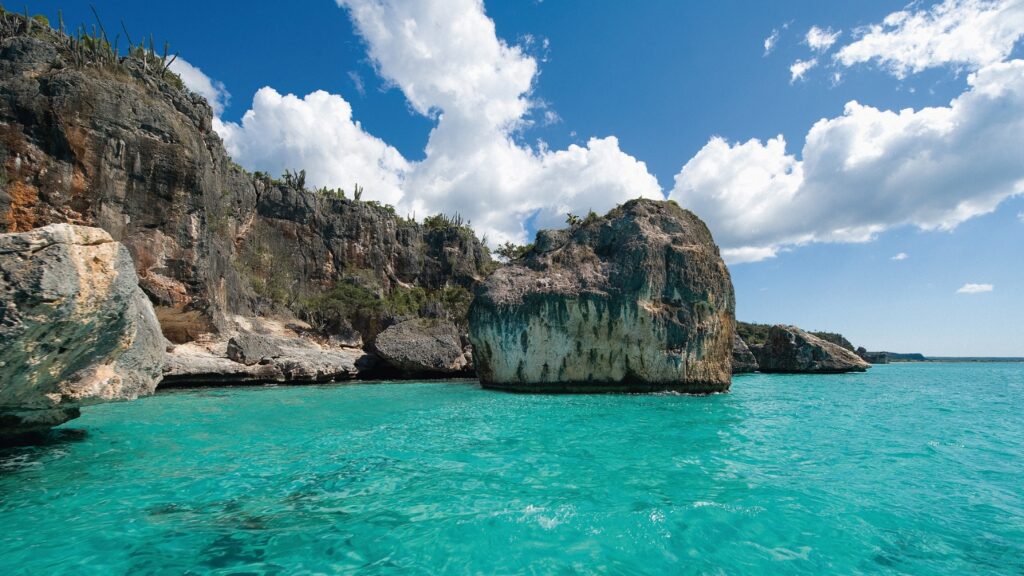 Bahía de las águilas, roca, acantilados, agua turquesa, mar