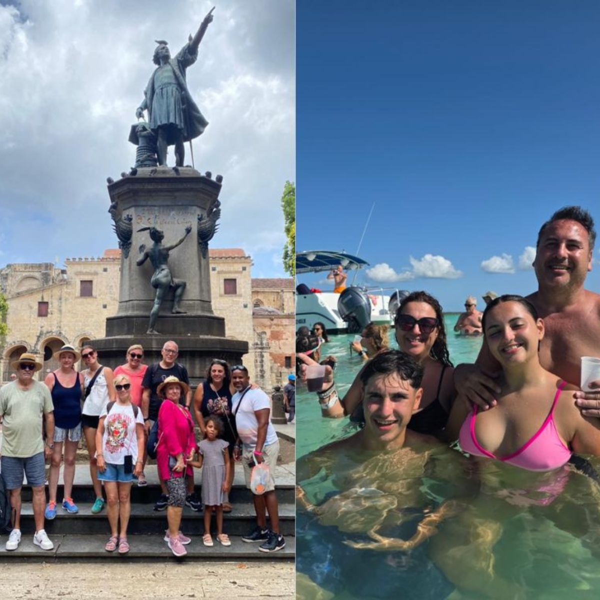 Grupo de turistas que están tomando el circuito por la República Dominicana