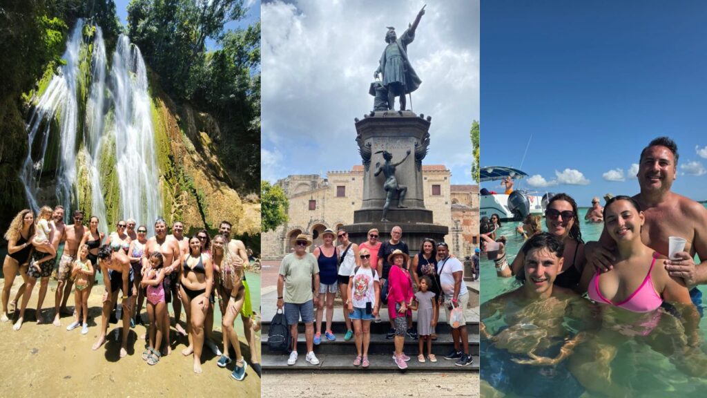 Diferentes grupos de personas que tomaron el circuito por República Dominicana